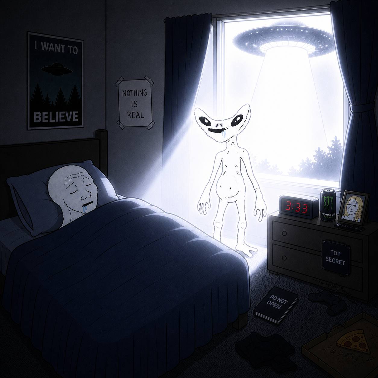 Derplien bedroom UFO abduction